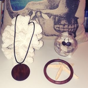 Bohemian Wooden Jewelry Set